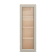 J&K Pebble B6 Wall Glass Cabinet - 15" W x 42" H (No Glass Insert)