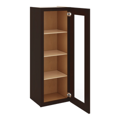 J&K Java Coffee S1 Wall Glass Cabinet - 15" W x 42" H (No Glass Insert)