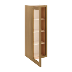 J&K Butterscotch B8 Wall Glass Cabinet - 15" W x 42" H (No Glass Insert)