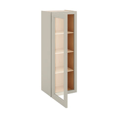 J&K Pebble B6 Wall Glass Cabinet - 15" W x 42" H (No Glass Insert)