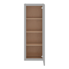 J&K Castle Grey S5 Wall Glass Cabinet - 15" W x 42" H (No Glass Insert)