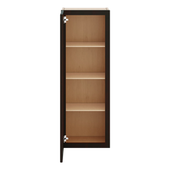 J&K Espresso K8 Wall Glass Cabinet - 15" W x 42" H (No Glass Insert)