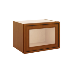 J&K Mocha Glazed K10 Wall Glass Cabinet - 18" W x 12" H (No Glass Insert)