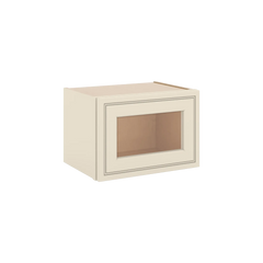 J&K Pearl Glazed H9 Wall Glass Cabinet - 18" W x 12" H (No Glass Insert)