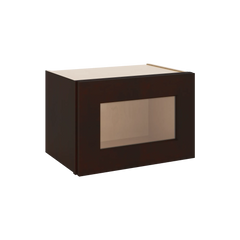 J&K Java Coffee S1 Wall Glass Cabinet - 18" W x 12" H (No Glass Insert)
