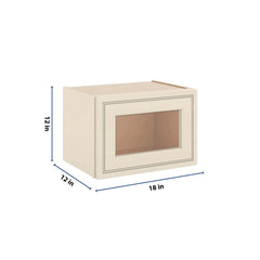 J&K Pearl Glazed H9 Wall Glass Cabinet - 18" W x 12" H (No Glass Insert)