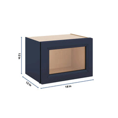 J&K Naval B7 Wall Glass Cabinet - 18" W x 12" H (No Glass Insert)