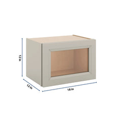 J&K Pebble B6 Wall Glass Cabinet - 18" W x 12" H (No Glass Insert)