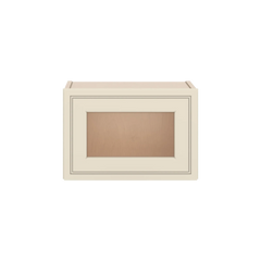 J&K Pearl Glazed H9 Wall Glass Cabinet - 18" W x 12" H (No Glass Insert)