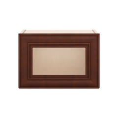 J&K Mahogany J5 Wall Glass Cabinet - 18" W x 12" H (No Glass Insert)