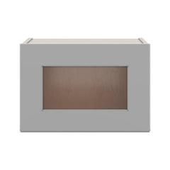 J&K Castle Grey S5 Wall Glass Cabinet - 18" W x 12" H (No Glass Insert)
