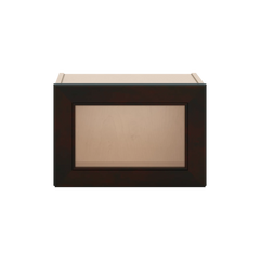 J&K Espresso K8 Wall Glass Cabinet - 18" W x 12" H (No Glass Insert)