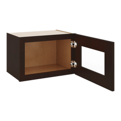 J&K Java Coffee S1 Wall Glass Cabinet - 18" W x 12" H (No Glass Insert)