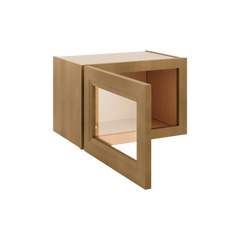 J&K Butterscotch B8 Wall Glass Cabinet - 18" W x 12" H (No Glass Insert)