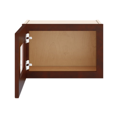 J&K Mahogany J5 Wall Glass Cabinet - 18" W x 12" H (No Glass Insert)