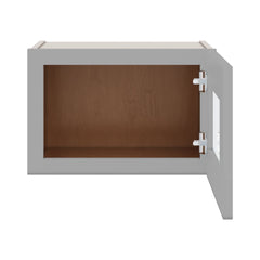 J&K Castle Grey S5 Wall Glass Cabinet - 18" W x 12" H (No Glass Insert)