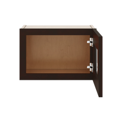 J&K Java Coffee S1 Wall Glass Cabinet - 18" W x 12" H (No Glass Insert)