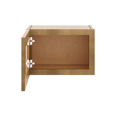 J&K Butterscotch B8 Wall Glass Cabinet - 18" W x 12" H (No Glass Insert)