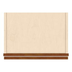 J&K Mocha Glazed K10 Wall Glass Cabinet - 18" W x 12" H (No Glass Insert)