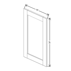J&K Mahogany J5 Dummy Insert Door Panel 18" W x 30" H
