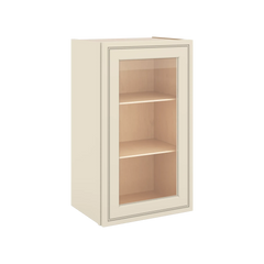 J&K Pearl Glazed H9 Wall Glass Cabinet - 18" W x 30" H (No Glass Insert)
