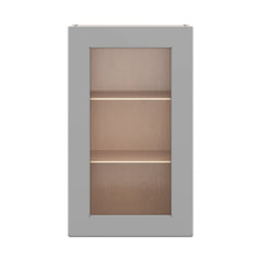 J&K Castle Grey S5 Wall Glass Cabinet - 18" W x 30" H (No Glass Insert)