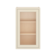 J&K Pearl Glazed H9 Wall Glass Cabinet - 18" W x 30" H (No Glass Insert)