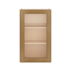 J&K Butterscotch B8 Wall Glass Cabinet - 18" W x 30" H (No Glass Insert)