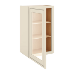 J&K Pearl Glazed H9 Wall Glass Cabinet - 18" W x 30" H (No Glass Insert)