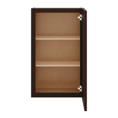 J&K Java Coffee S1 Wall Glass Cabinet - 18" W x 30" H (No Glass Insert)