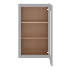 J&K Castle Grey S5 Wall Glass Cabinet - 18" W x 30" H (No Glass Insert)
