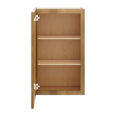 J&K Butterscotch B8 Wall Glass Cabinet - 18" W x 30" H (No Glass Insert)