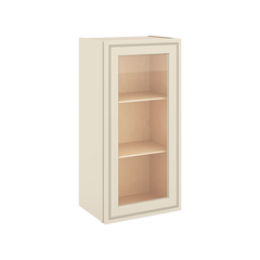 J&K Pearl Glazed H9 Wall Glass Cabinet - 18" W x 36" H (No Glass Insert)