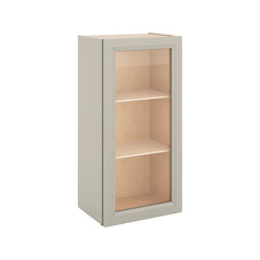 J&K Pebble B6 Wall Glass Cabinet - 18" W x 36" H (No Glass Insert)