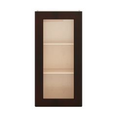 J&K Java Coffee S1 Wall Glass Cabinet - 18" W x 36" H (No Glass Insert)