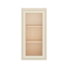 J&K Pearl Glazed H9 Wall Glass Cabinet - 18" W x 36" H (No Glass Insert)