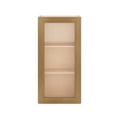 J&K Butterscotch B8 Wall Glass Cabinet - 18" W x 36" H (No Glass Insert)