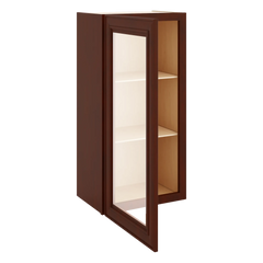 J&K Mahogany J5 Wall Glass Cabinet - 18" W x 36" H (No Glass Insert)