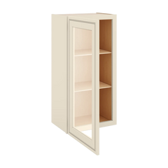J&K Pearl Glazed H9 Wall Glass Cabinet - 18" W x 36" H (No Glass Insert)