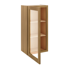 J&K Butterscotch B8 Wall Glass Cabinet - 18" W x 36" H (No Glass Insert)