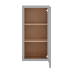 J&K Castle Grey S5 Wall Glass Cabinet - 18" W x 36" H (No Glass Insert)