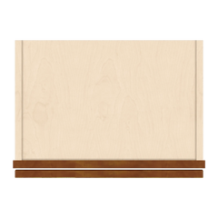 J&K Mocha Glazed K10 Wall Glass Cabinet - 18" W x 36" H (No Glass Insert)