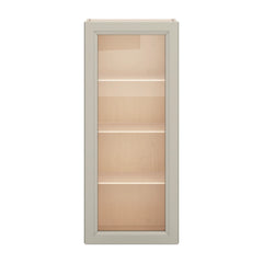 J&K Pebble B6 Wall Glass Cabinet - 18" W x 42" H (No Glass Insert)