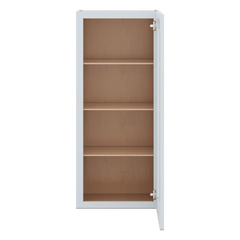 J&K White Shaker S8 Wall Glass Cabinet - 18" W x 42" H (No Glass Insert)