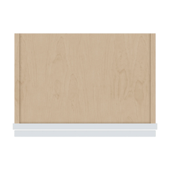 J&K White Shaker S8 Wall Glass Cabinet - 18" W x 42" H (No Glass Insert)