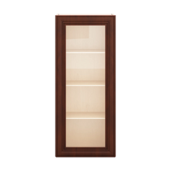 J&K Mahogany J5 Wall Glass Cabinet - 18" W x 42" H (No Glass Insert)
