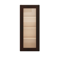 J&K Java Coffee S1 Wall Glass Cabinet - 18" W x 42" H (No Glass Insert)