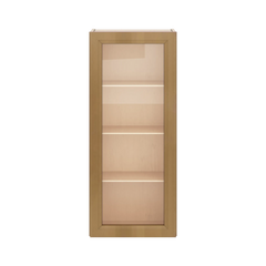 J&K Butterscotch B8 Wall Glass Cabinet - 18" W x 42" H (No Glass Insert)