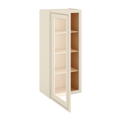 J&K Pearl Glazed H9 Wall Glass Cabinet - 18" W x 42" H (No Glass Insert)