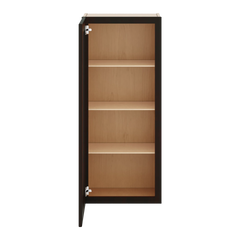 J&K Espresso K8 Wall Glass Cabinet - 18" W x 42" H (No Glass Insert)